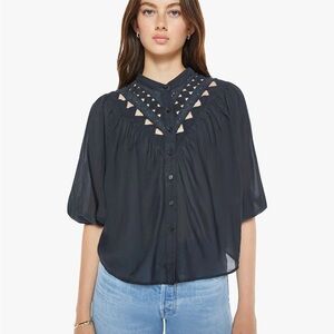 Black Women's Top with Intricate Design